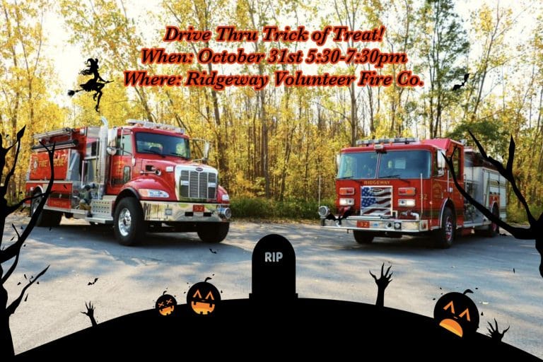 Ridgeway Fire Company Drive Thru Trick or Treat